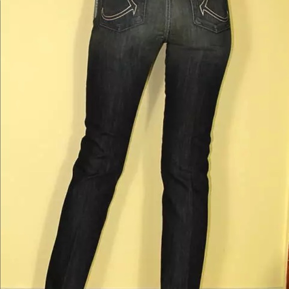 🆕 Rock & Republic Stella Straight Leg Dark Jeans Y2K Low Rise - Picture 4 of 8